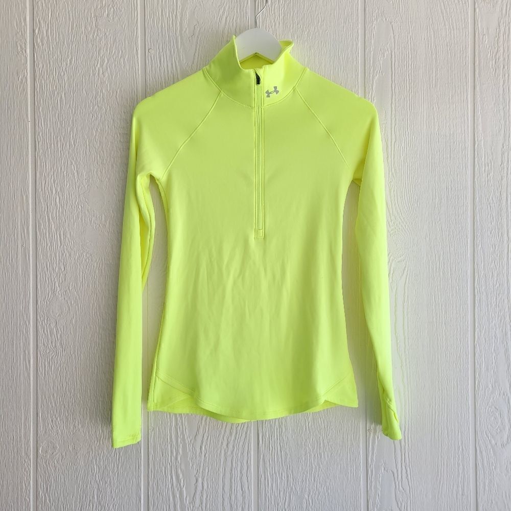 Under Armour Neon Green Half Zip Sweatshirt